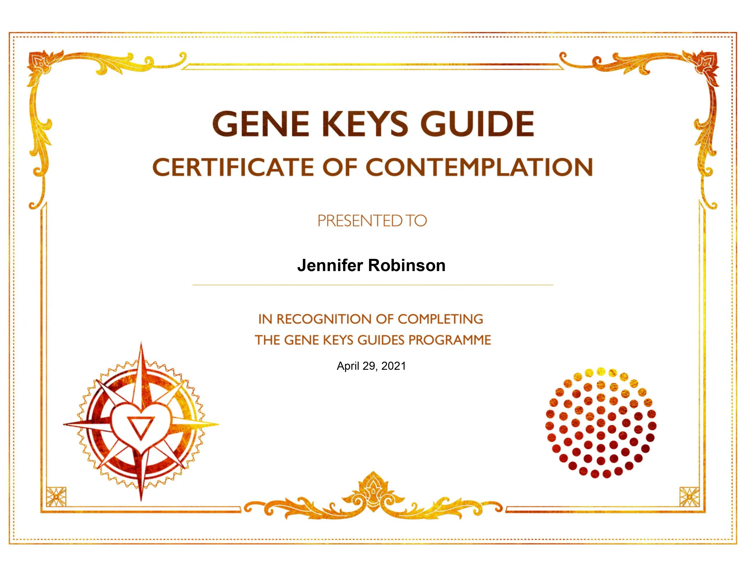 Genekeysguide7-certificate-of-contemplation